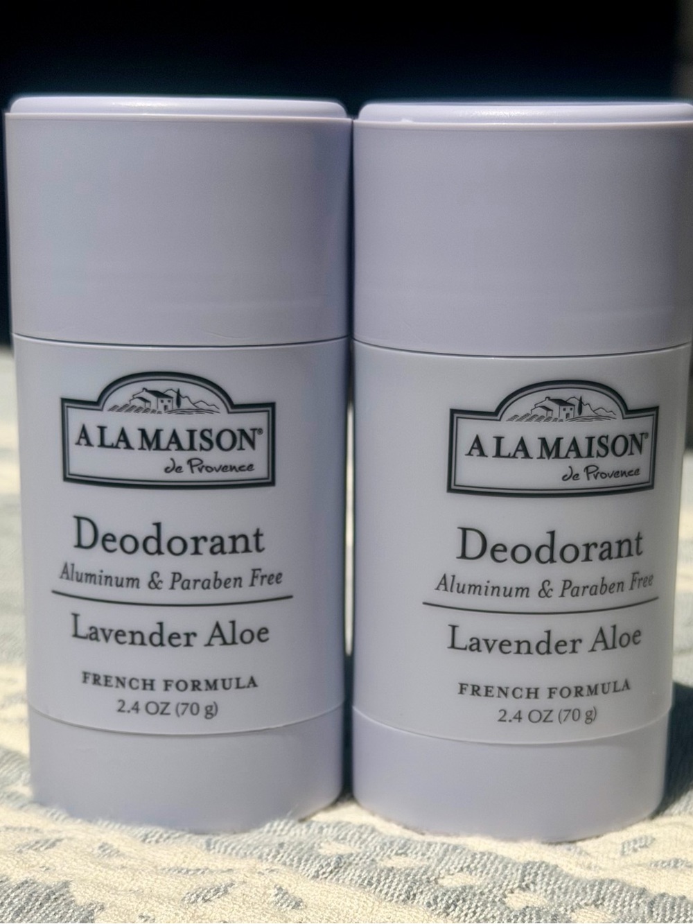 A La Maison Natural Deodorant Stick Set Of 2 Lavender Aloe 2.4oz Aluminum-Free